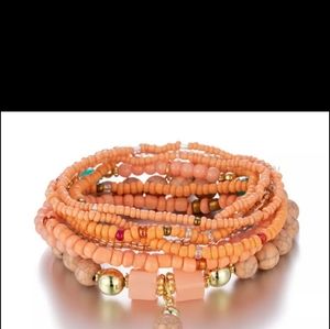 Handmade Bohemian Multilayer Charge Bracelet For Women Rice Bead Bracelet